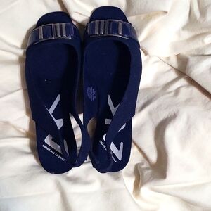 Anne Klein Sport sz 6.5 blue suede sandals. Never worn.